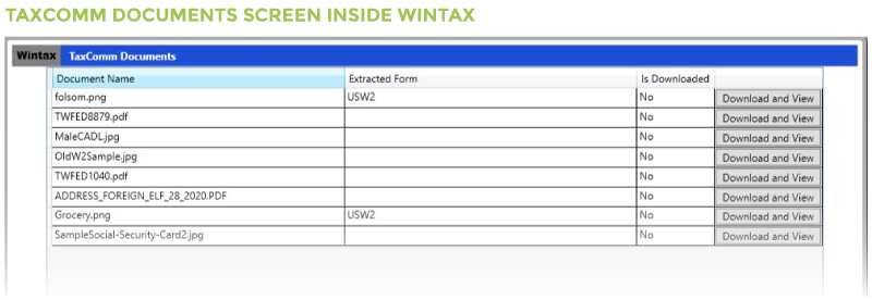 Preview of the TaxComm docs inside wintax